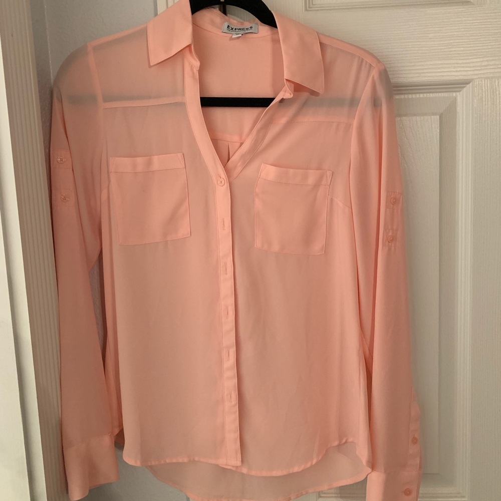 light pink blouse